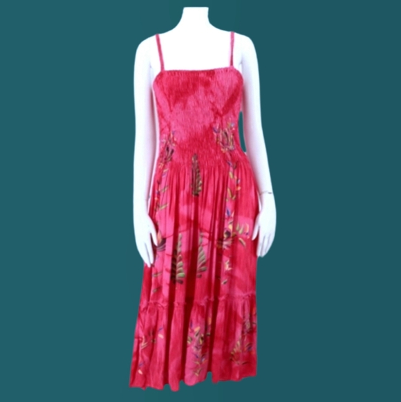 Free People Dresses & Skirts - Tropical Batik Pink Floral Dress